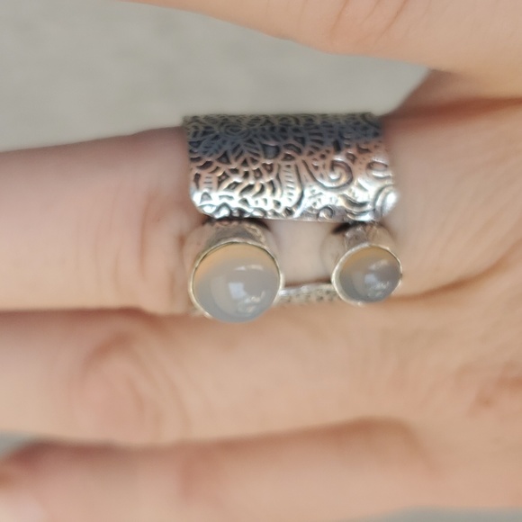New Unique Chalcedony 925 Silver Ring. - Picture 11 of 16